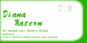 diana matern business card